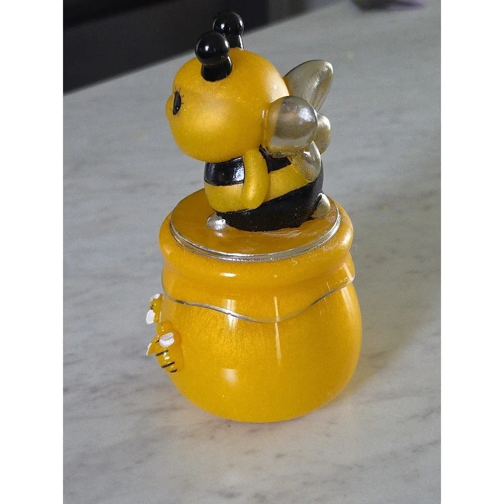 Handmade Resin Bee Honey Pot Jar